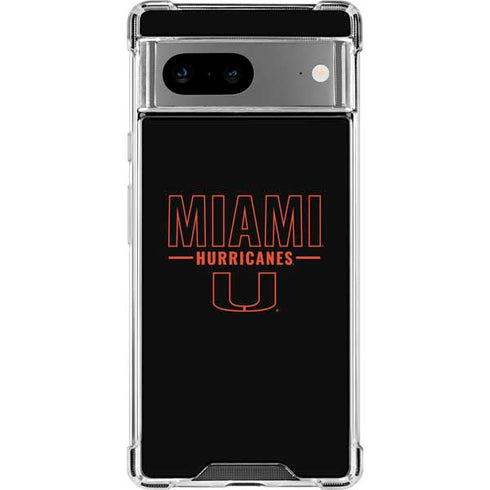University of Miami Hurricanes Google Pixel 8a Clear Case